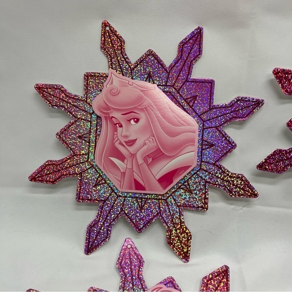 Vintage Disney Store Holiday Snowflakes Store Display Props Princess - Picture 2 of 6
